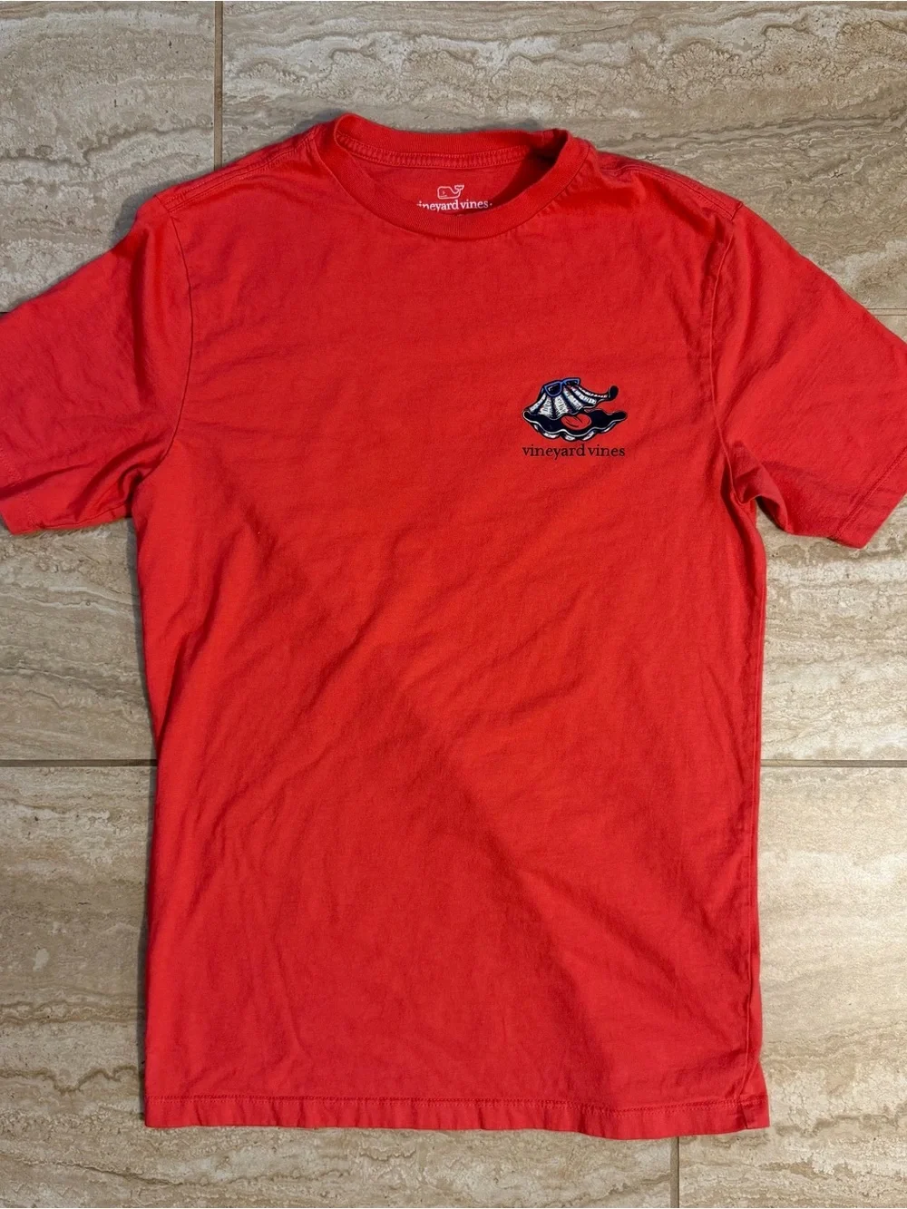 Kids Red Vineyard Vines Short Sleeve Tee